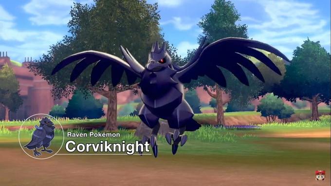 Dizem que o Corviknight é o Pokémon mais forte que habita os céus